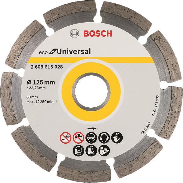 Алмазний відрізний круг по бетону Bosch ECO Universal (125х22) (2608615041)