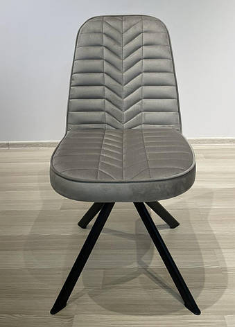 Обідній стілець поворотний Leo ML 59 Tes Mobili, колір бежевий/ніжки чорні, фото 1