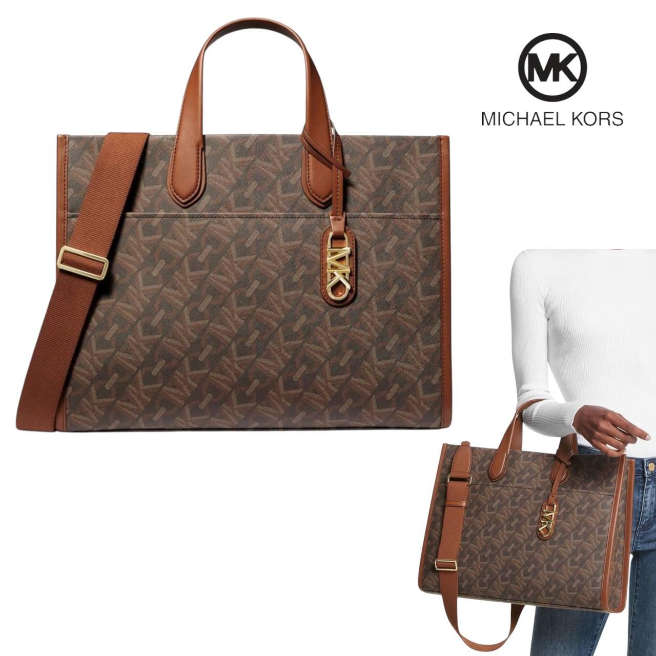 Жіноча сумка-тоут Michael Kors Gigi Large Empire Signature Logo Tote Bag (коричнева) ОРИГІНАЛ