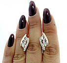 Срібні сережки з золотими накладками, фото 10