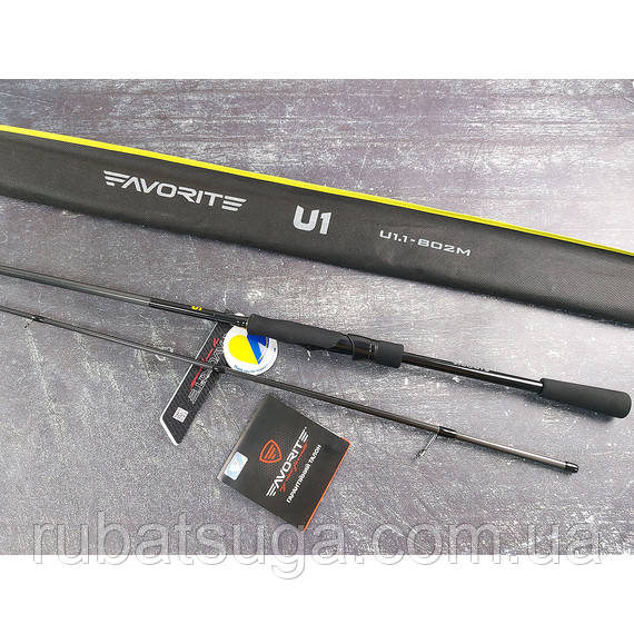 Спінінг Favorite U1 802MH 2.44m 7-28g Fast, фото 1