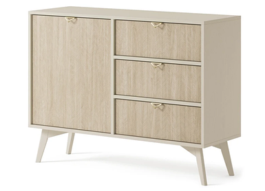 Комод Форест / Forest 1 двері 3 шухляди Беж пісочний/ялиця сканді TM Perfect Home Польща