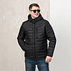 Чоловіча куртка осінь-весна від виробника 50-62 чорний, фото 2