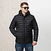 Чоловіча куртка осінь-весна від виробника 50-62 чорний, фото 3