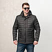 Чоловіча куртка осінь-весна від виробника 50-62 чорний, фото 8