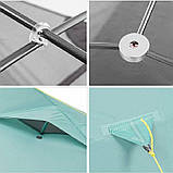 Намет надлегкий двомісний з футпринтом Naturehike Shared 2 NH20ZP091, 20D, блакитний, фото 4