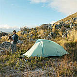 Намет надлегкий двомісний з футпринтом Naturehike Shared 2 NH20ZP091, 20D, блакитний, фото 7