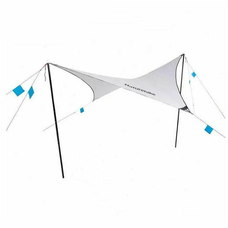 Тент для кемпінгу Naturehike Rhombus NH19TM003, 150D / Silver Coated, 402*268 см, сірий, фото 1