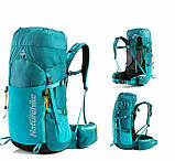 Рюкзак туристичний Naturehike NH18Y045-Q, 45 л, блакитний, фото 3