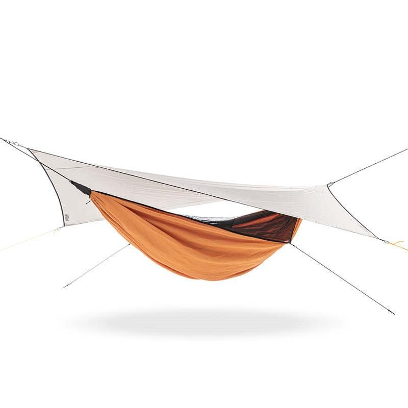 Гамак одномісний із москітною сіткою та тентом Naturehike Shelter camping NH20ZP092, 75D pongee, помаранчевий, фото 1