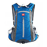 Велорюкзак з чохлом для шолома Naturehike 15 л sky blue NH15C001-B, блакитний, фото 3