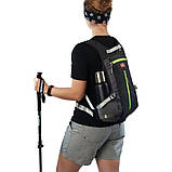 Велорюкзак з чохлом для шолома Naturehike 15 л sky blue NH15C001-B, блакитний, фото 11