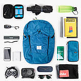 Рюкзак компактний Naturehike Ultralight NH17A017-B 22 л, блакитний, фото 3