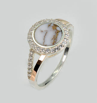 Срібна каблучка з агатом