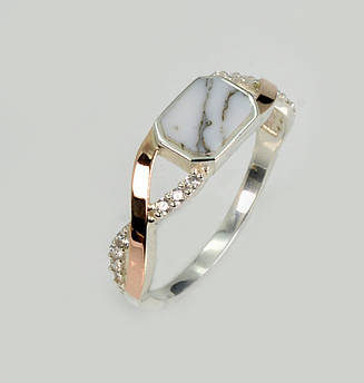 Срібна каблучка з агатом