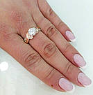 Срібна каблучка с золотими накладками, фото 6