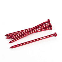 Кілки алюмінієві ціліндричні Naturehike NH17D025-D, 15 см, червоні (6 шт)