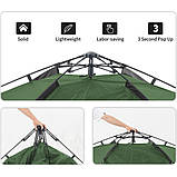 Намет чотиримісний автоматичний Naturehike NH21ZP008, темно-зелений, фото 5