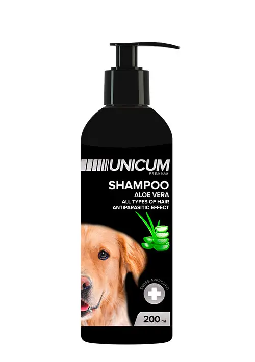Unicum Premium UN-060 Шампунь для собак протипаразитарний з алое вера, 200 мл, фото 1