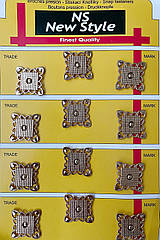 Декоративні пришивні кнопки металеві Ø21 мм 12 шт/уп АЖУРНІ ЗОЛОТІ