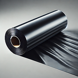 Поліетиленова плівка будівельна чорна  90 мкр, ширина 3 м, 100 м Топ