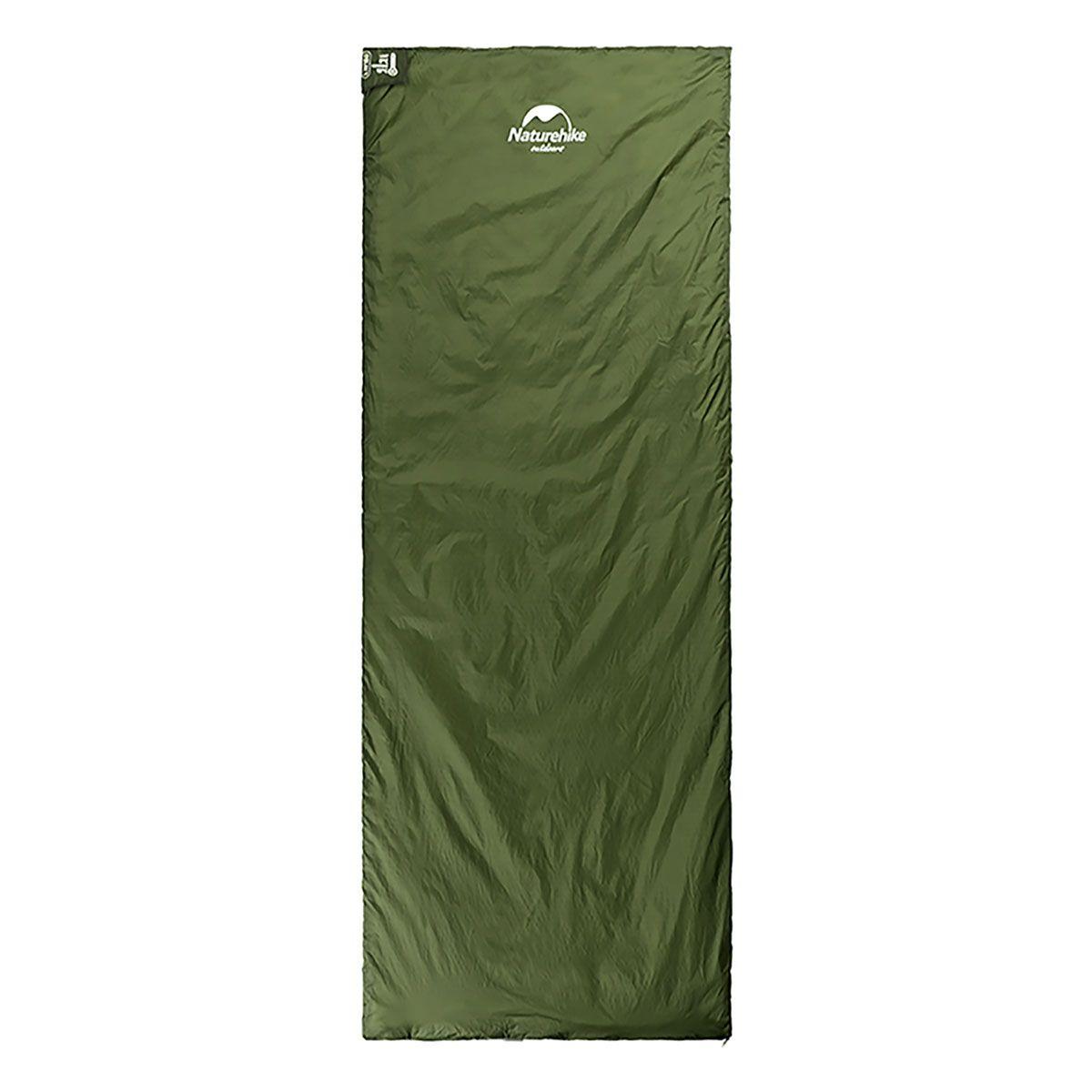 Спальник надлегкий Naturehike LW180 NH21MSD04 лівий, (15°C), p-p XL, темно-зелений, фото 1