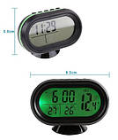 Автомобільні Годинники VST-7009v з 2 датчиками температури та вольтметром SV227, фото 6