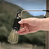 Лампочка з акумулятором + карабін, від USB, BL HK-169C / Підвісна LED-лампочка/ліхтар для кемпінгу SV227, фото 5