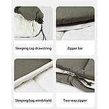 Спальник з капюшоном Naturehike LD250 CNK2300SD016, темно-зелений, фото 3