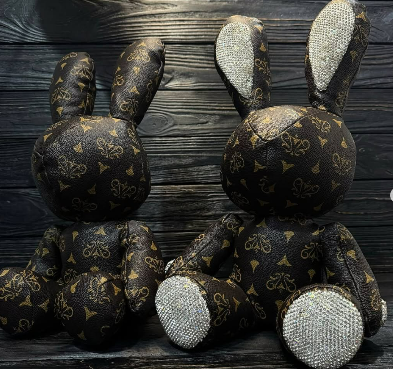 Зайчик зі СТРАЗАМi 40см Трендова іграшка, М'яка іграшка зайчика, фото 1