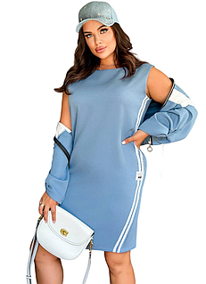 Костюм блакитний, кофта та плаття