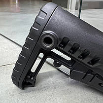 Приклад (база) DLG TBS TACTICAL DLG-130, для трубок Mil-Spec, колір Чорний, гніздо антабки на 2 сторони (DLG-130 BL), фото 5