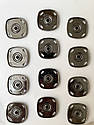 Декоративні пришивні кнопки металеві Ø25 мм 12 шт/уп ГРАФІТ, фото 5
