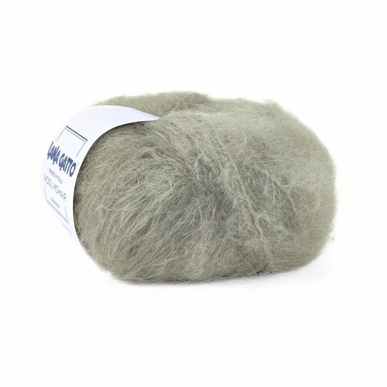 Пряжа Wool Mohair/Вул Мохер, зелено-сірий 30144, Lana Gatto, фото 1