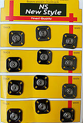 Декоративні пришивні кнопки металеві Ø21 мм 12 шт/уп ГРАФІТ