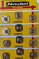 Декоративні пришивні кнопки металеві Ø21 мм 12 шт/уп ЗОЛОТО