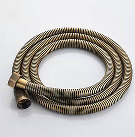 Античний шланг для душу 1,5м у бронзовому кольорі з підшипником.