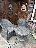 Набір з Техноротанга 2 крісла +столик журнальний, фото 8
