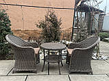 2крісла +столик з Ротанга-колір Табако, фото 2
