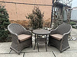 2крісла +столик з Ротанга-колір Табако, фото 6