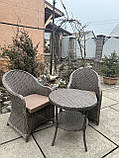 2крісла +столик з Ротанга-колір Табако, фото 8