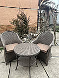 2крісла +столик з Ротанга-колір Табако, фото 10