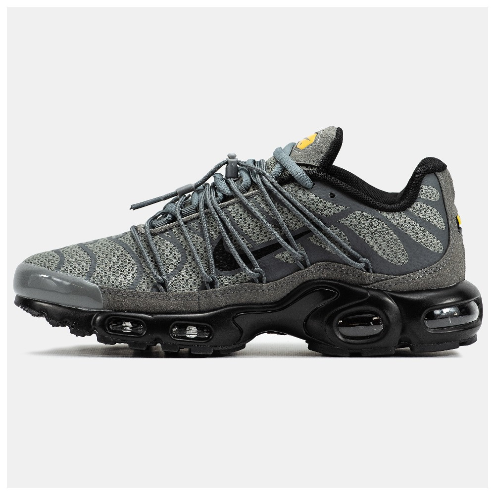 Чоловічі кросівки Nike Air Max TN Plus Lace Toggle Grey Black, сірі кросівки найк аір макс тн плюс