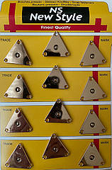 Декоративні пришивні кнопки металеві Ø27 мм 12 шт/уп ЗОЛОТО