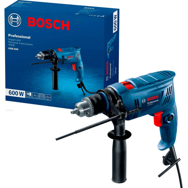 Дриль ударний Bosch Professional GSB 600 (0.6 кВт, 3000 об/хв) (06011A0320), фото 1