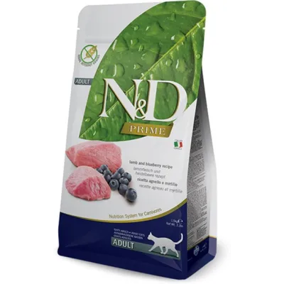 Сухий корм для котів Farmina (Фарміна) N&D Grain Free Prime з ягням та чорницею 1.5 кг
