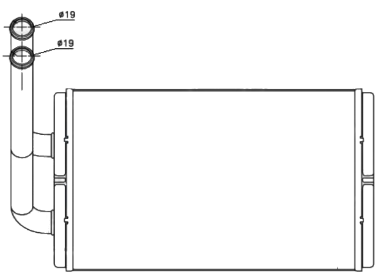 Радіатор опалювача Chevrolet Captiva 06-15 AVA АКПП/МКПП; 245X156X32; (2.4/3.2/2.0 СDTI), фото 1