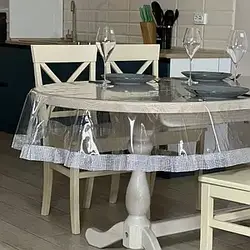 Силіконова скатертина овальна cristal 120 на 150