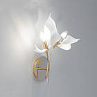 Бра на 2 лампи E14 з фарфоровими елементами колір каркаса золотий D-8283-2W GD, фото 2