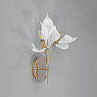 Бра на 2 лампи E14 з фарфоровими елементами колір каркаса золотий D-8283-2W GD, фото 3